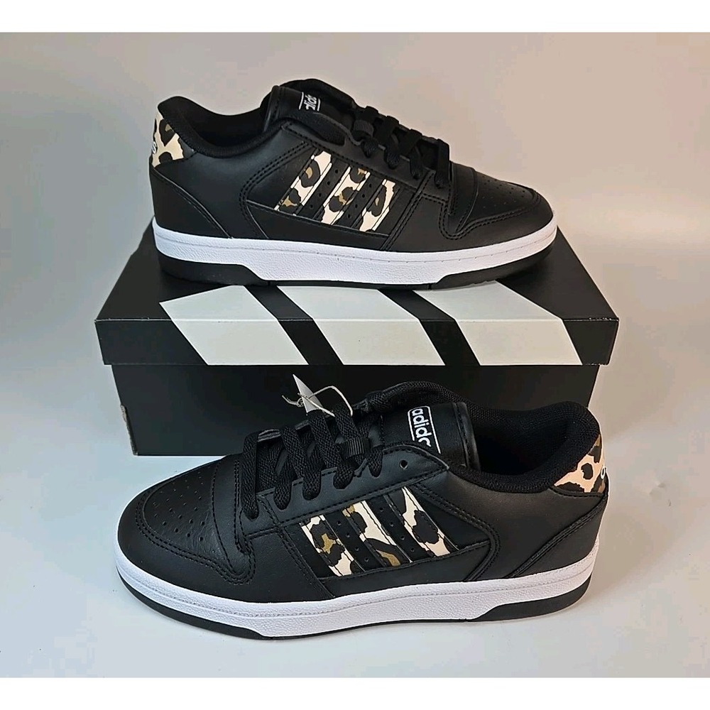 Adidas‎ Break Start Low W Women's Sneakers Black Leopard Print Size 5 Basketball